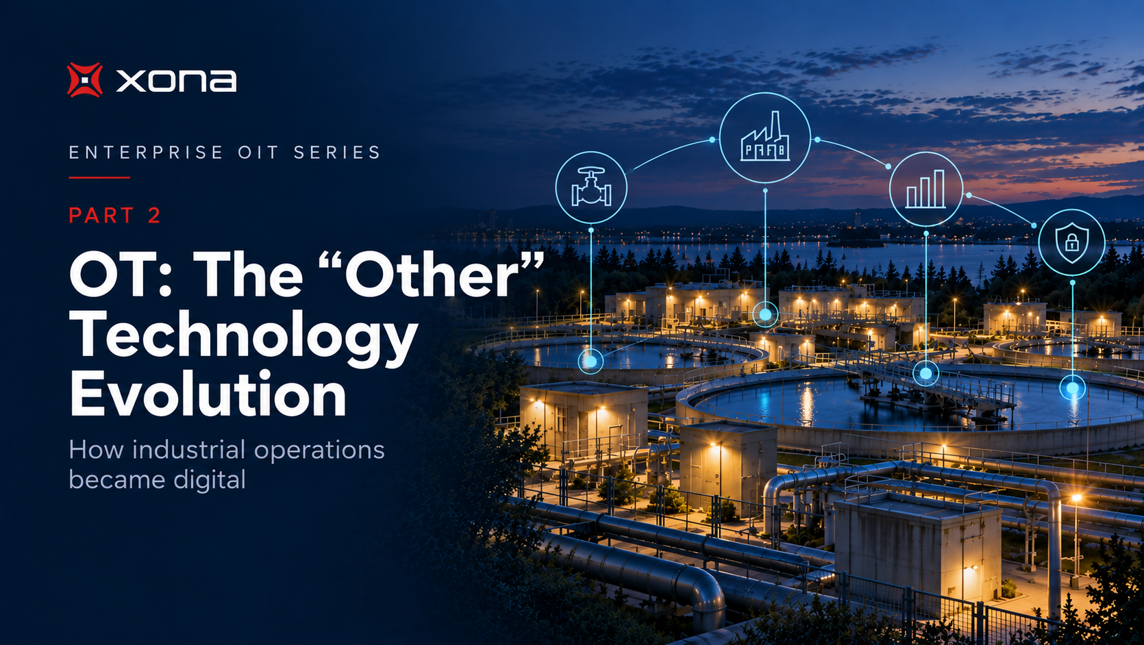 Industrial OT facility illustrating the evolution of operational technology, from isolated control systems to connected industrial environments.